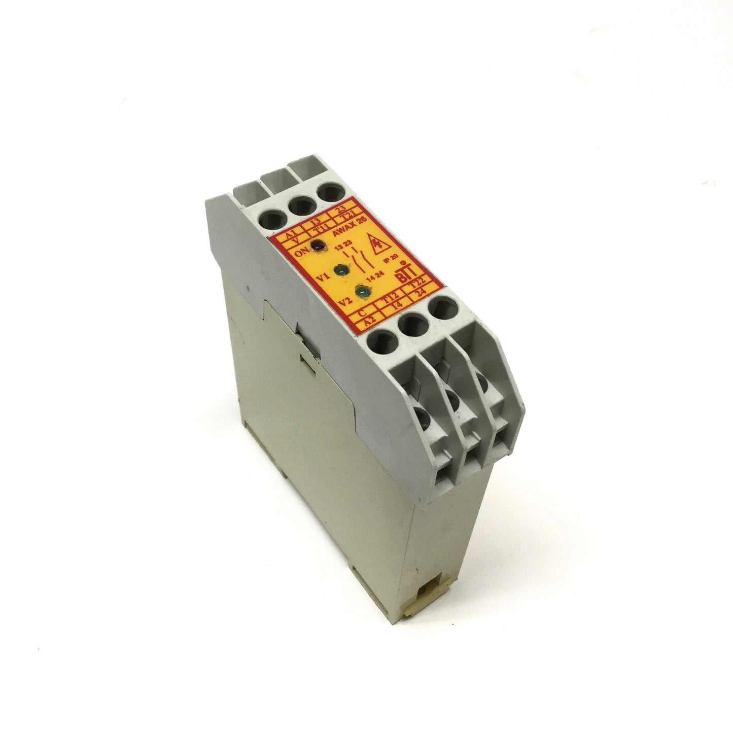 Used BTI AWAX 26 SR E-Stop Controller Safety Relay 2NO, 250VAC 6A, 24V AC/DC