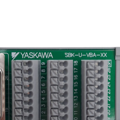 New – Open box Yaskawa SBK-U-VBA Breakout Board, DB26M to 27 Position Terminal, for JEPMC-IO