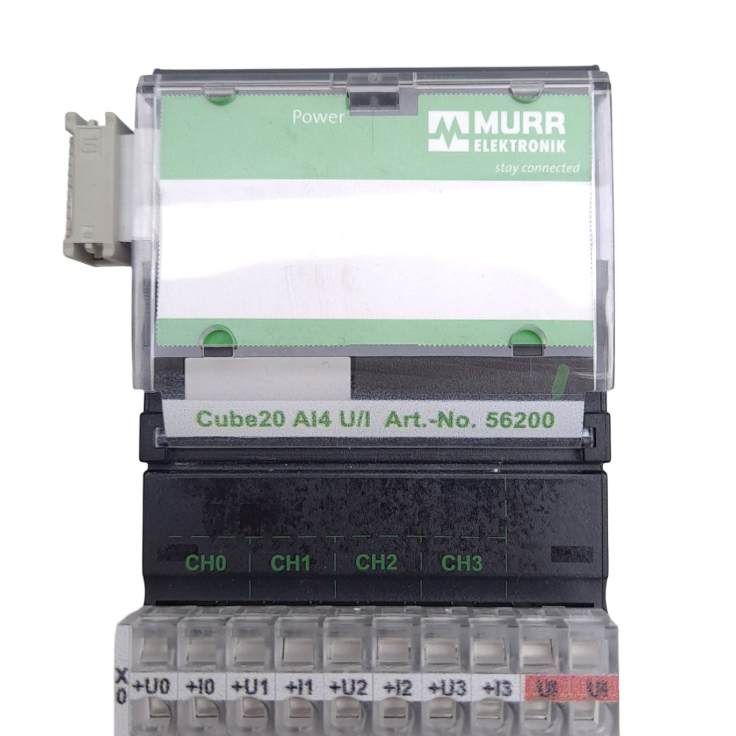 New – Open box Murr Elektronik 56200 Cube20 AI4 U/I Fieldbus Module, 10-Pole, 12VDC 4/23mA In