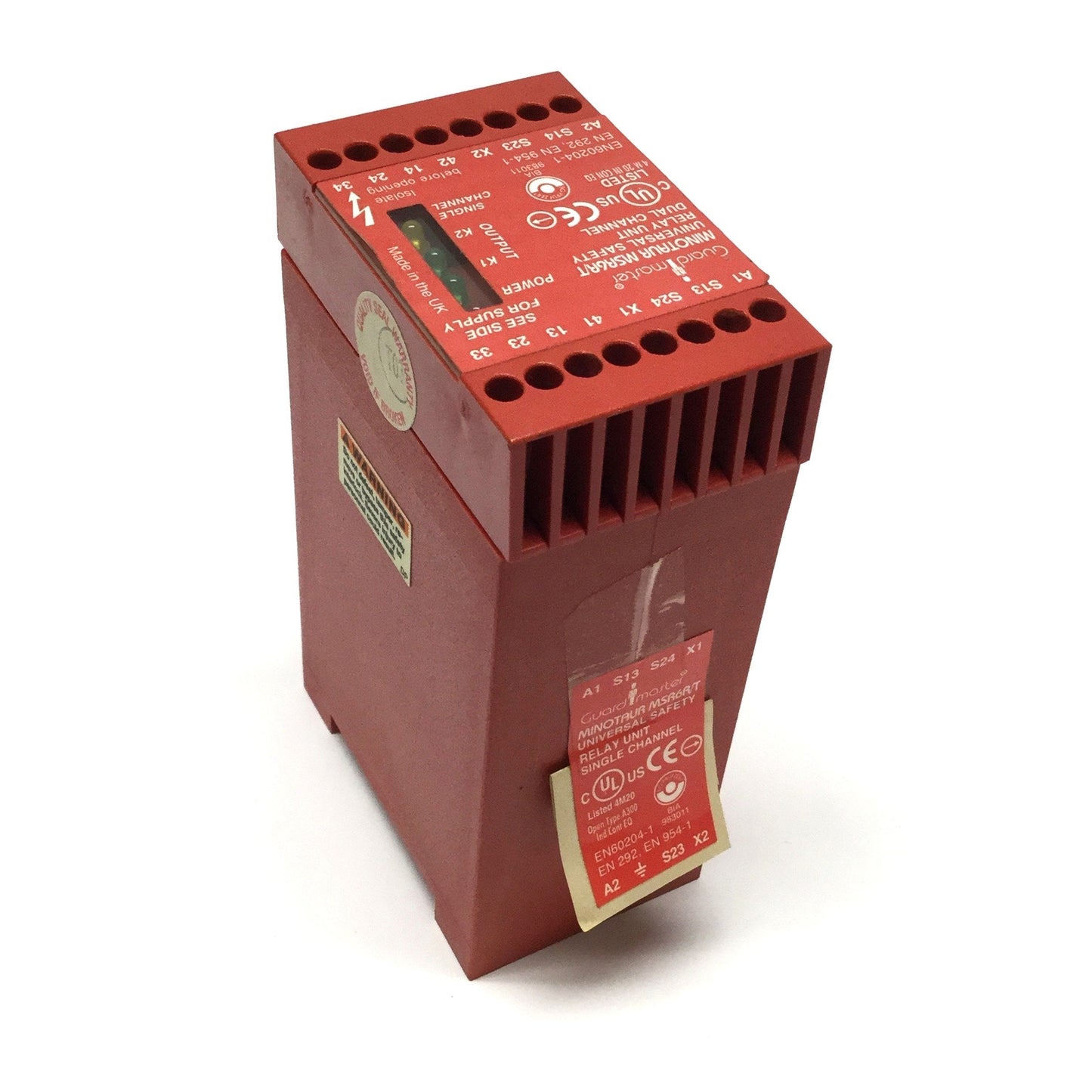 Used Allen Bradley 440R-C23018 MSR6R/T Guardmaster Minotaur Safety Relay, 110VAC
