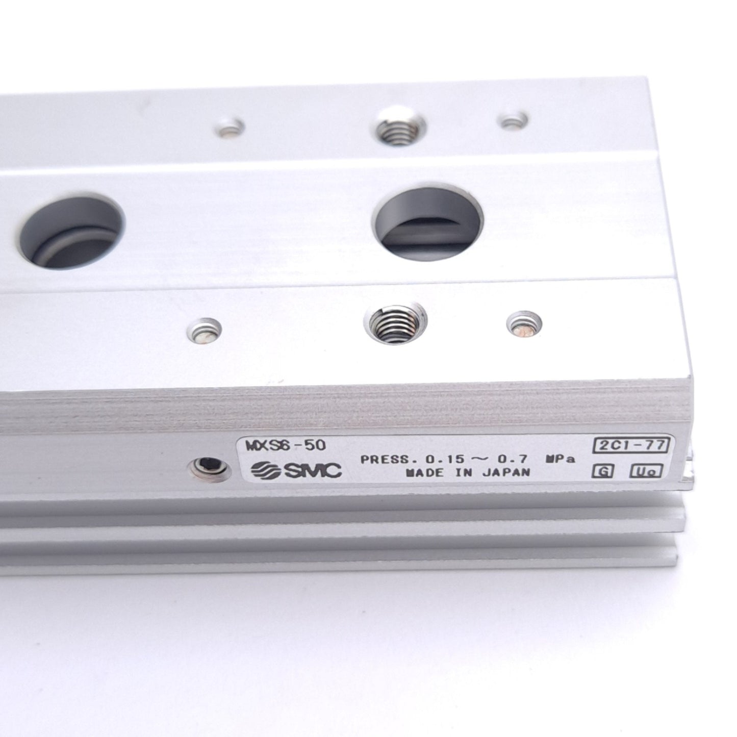 New SMC MXS6-50 Pneumatic Slide Table, ø6mm Bore, 50mm Stroke, M3x0.5, 0.7 MPa