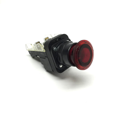 Used Allen Bradley 800H-FRXTP16RA1 Illuminated Emergency E-Stop Pushbutton 120VAC