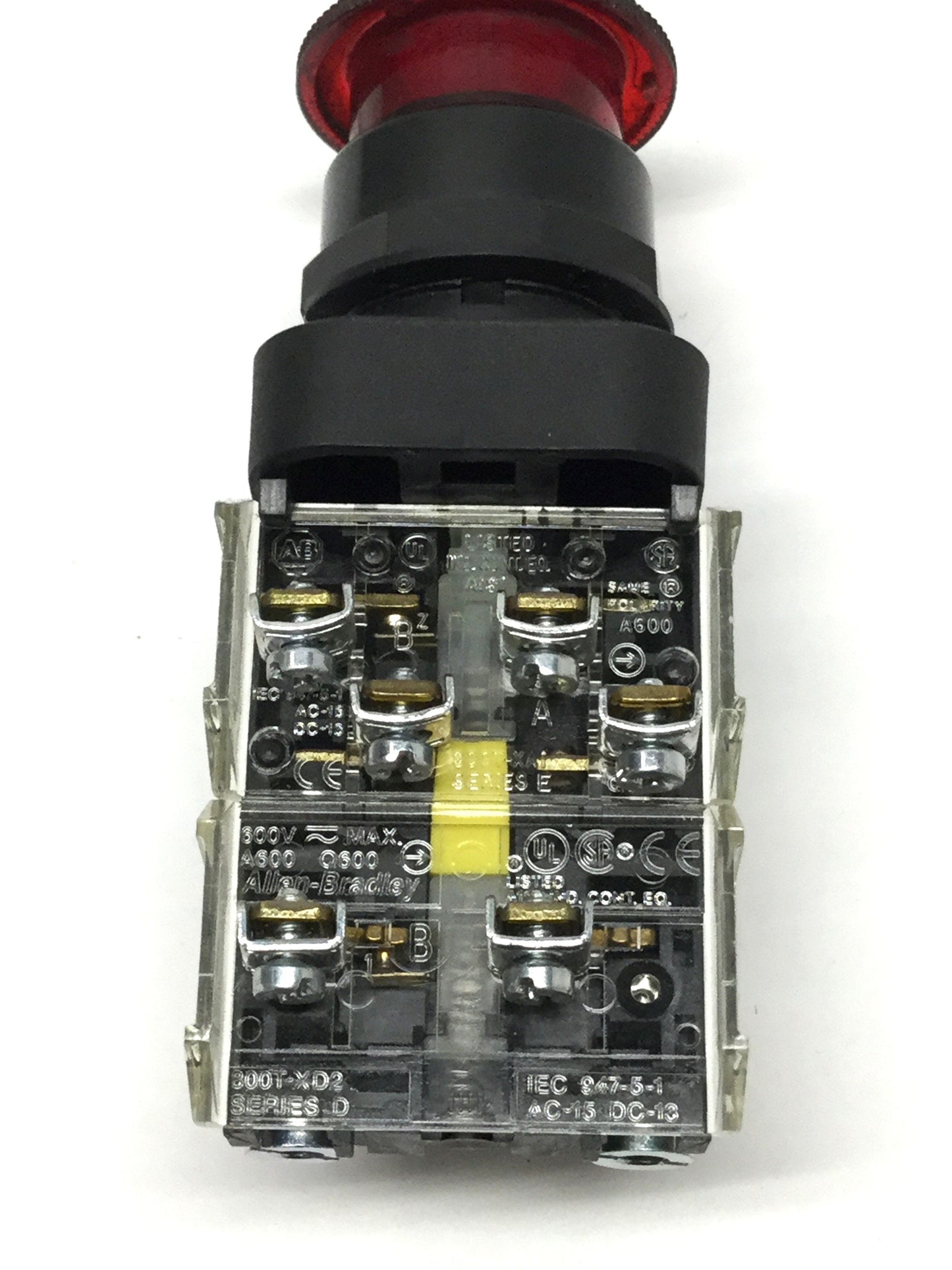 Used Allen Bradley 800H-FRXTP16RA1 Illuminated Emergency E-Stop Pushbutton 120VAC