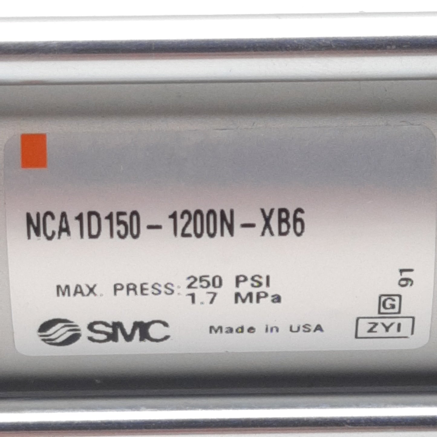 New SMC NCA1D150-1200N-XB6 Air Cylinder ø150mm Bore, 1200mm Stroke, 250psi, 3/8" NPT