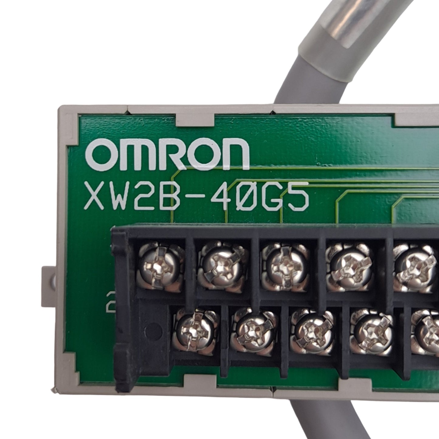 Used Omron XW2B-40G5 Breakout Board, 40-Pole 1A 125VAC, DIN, M3.5, 1 Meter Flat Cable