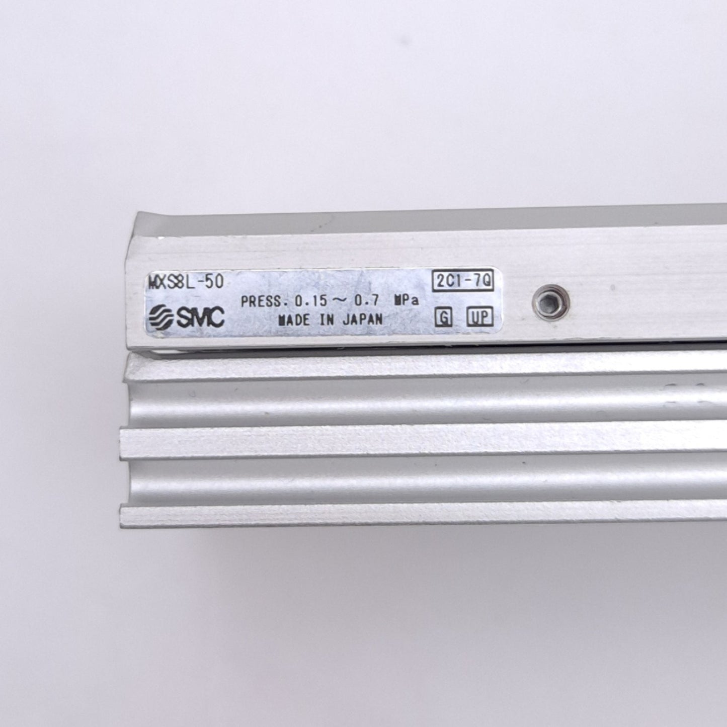 Used SMC MXS8L-50 Pneumatic Slide Table, ø8mm Bore, 50mm Stroke, M5x0.8, 0.7 MPa