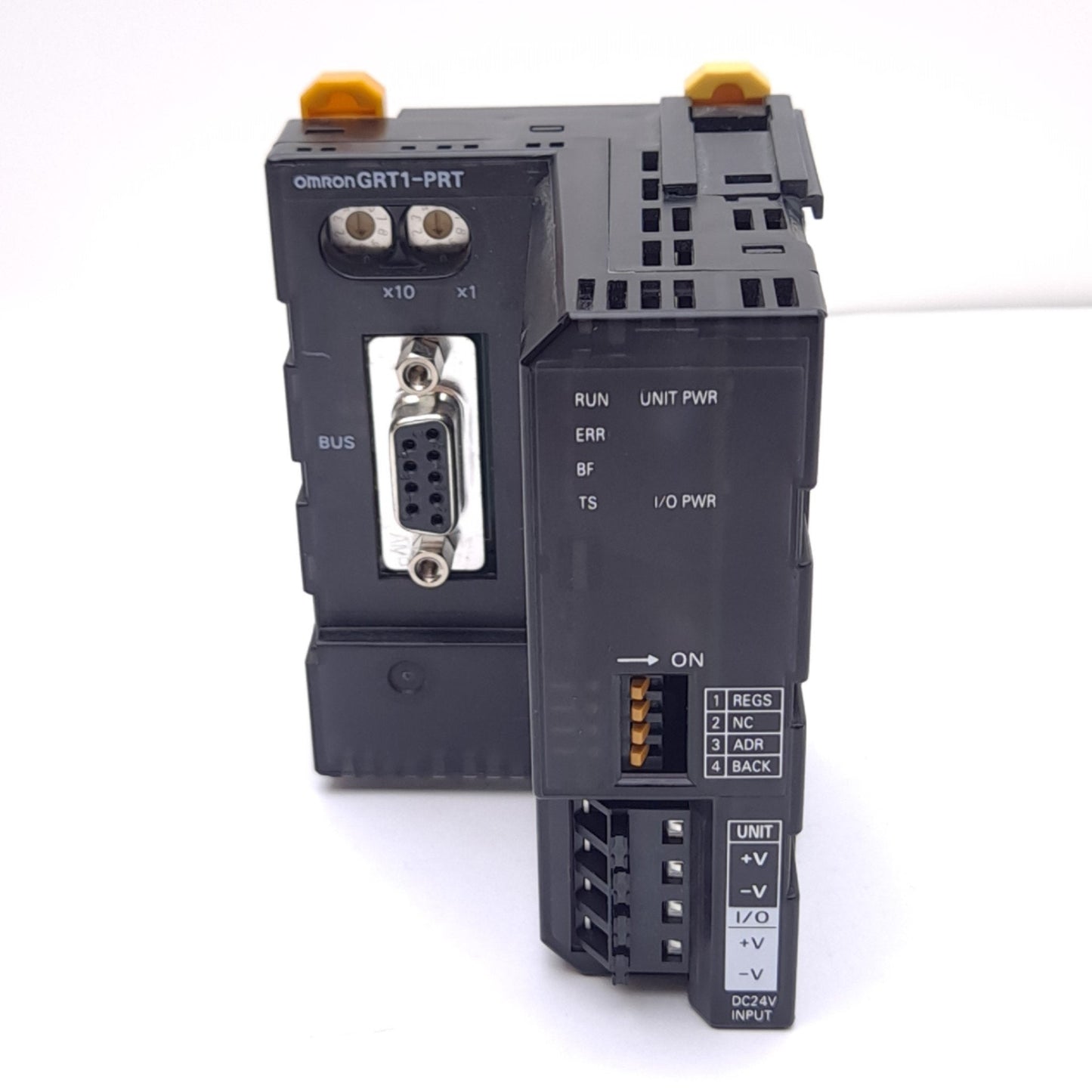 Used Omron GRT1-PRT PROFIBUS DP-V1 Communication Unit, 24VDC 4A, D-Sub 9-Pin F, DIN