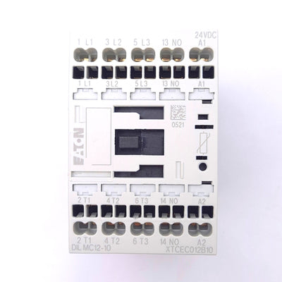 New Eaton XTCEC012B10 Contactor, 3-Pole 1 NO, 600VAC/250VDC 12A Contact, 24VDC Coil