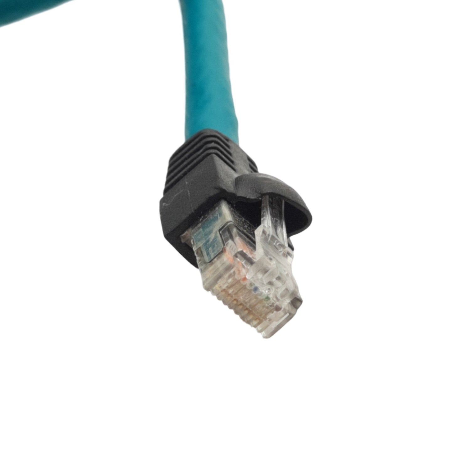 Used Lumberg Automation RKFS 8-J45S-656/B/1M Ethernet Cable, M12 8-Pin to RJ45, 1m