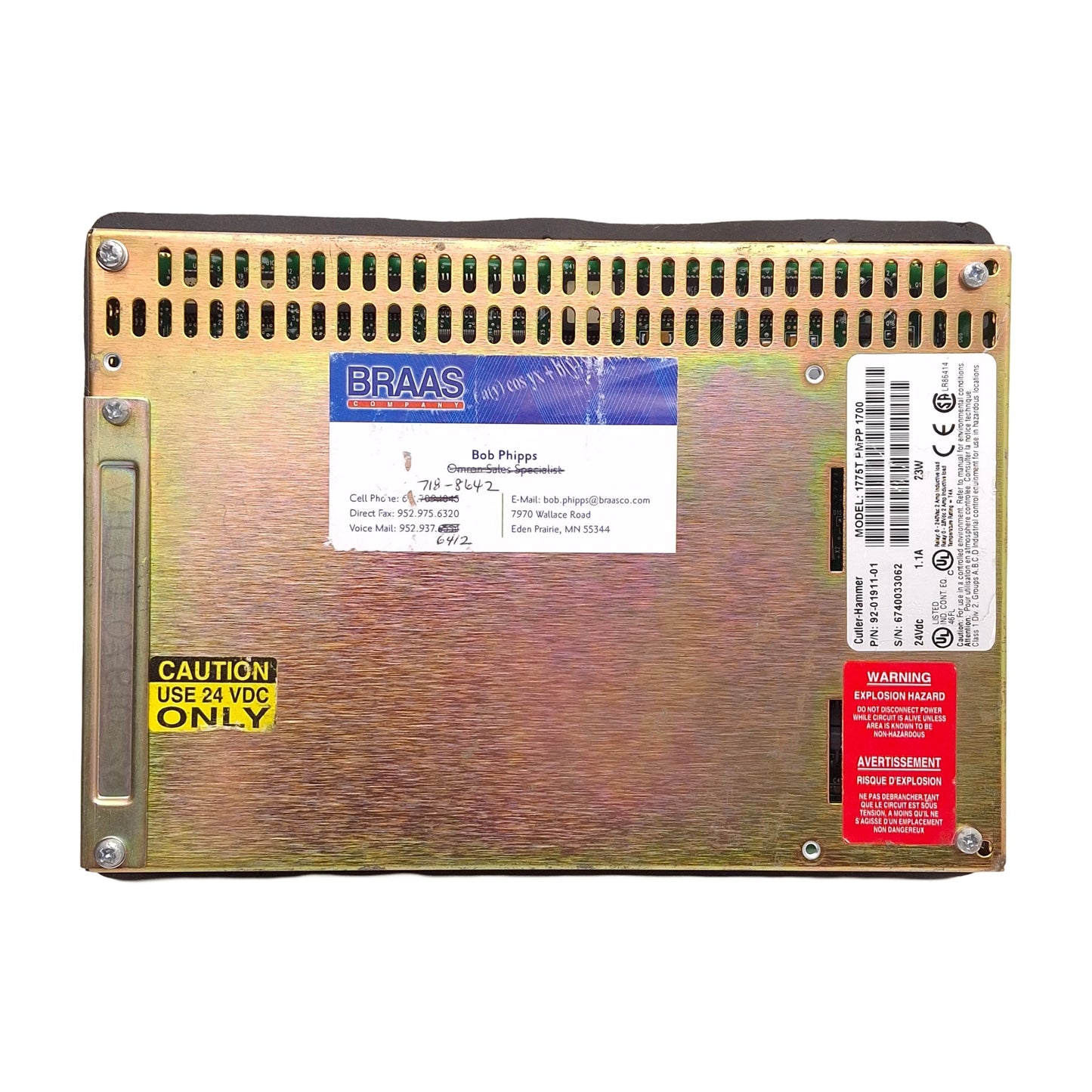 Used Cutler Hammer 1775T-PMPP-1700 PanelMate Power Pro Touchscreen HMI *Scratches*