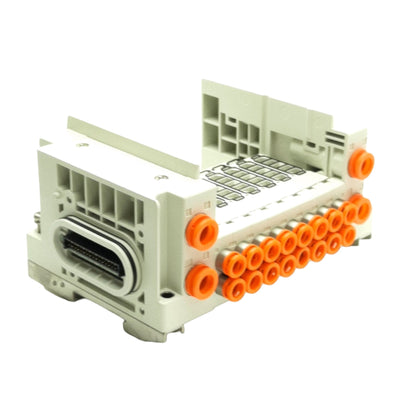 New SMC SS5Y3-10S0-08B-N7D0, Manifold, 8 Stations, N7 ø1/4" One Touch Fitting