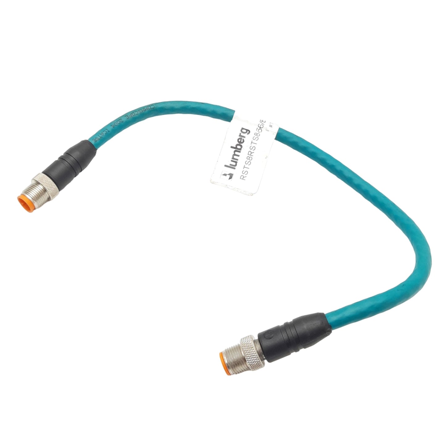 Used Lumberg Automation RSTS8RSTS8-656/B/0.3M Connection Cable M12 8-Pin M to M, 0.3m
