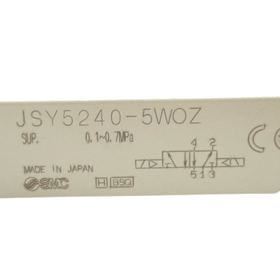 New SMC JSY5240-5WOZ Solenoid Valve, 2-Position Double, 0.7MPa, M8 3-Pin, 24VDC Coil