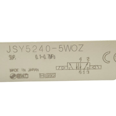 New SMC JSY5240-5WOZ Solenoid Valve, 2-Position Double, 0.7MPa, M8 3-Pin, 24VDC Coil