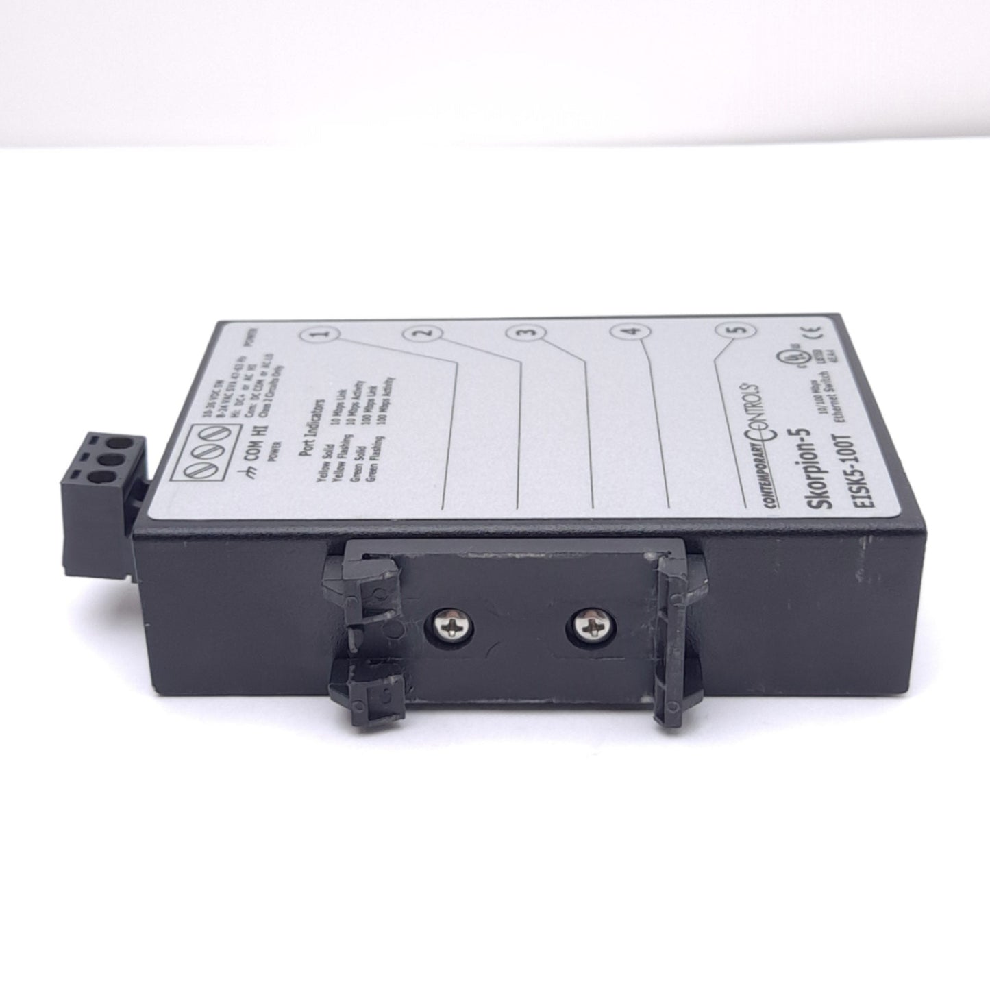 Used Contemporary Controls EISK5-100T Ethernet Switch, 5-Port RJ45, 24VAC/DC, 100Mbps