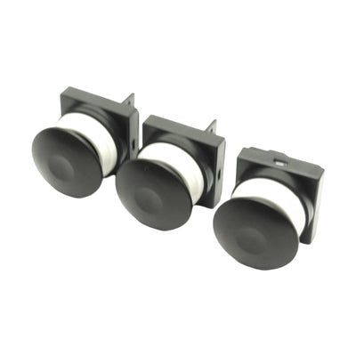 New Lot of 3 SMC VM-30CB Mechanical Valve Push Button, 30mm, Black Color