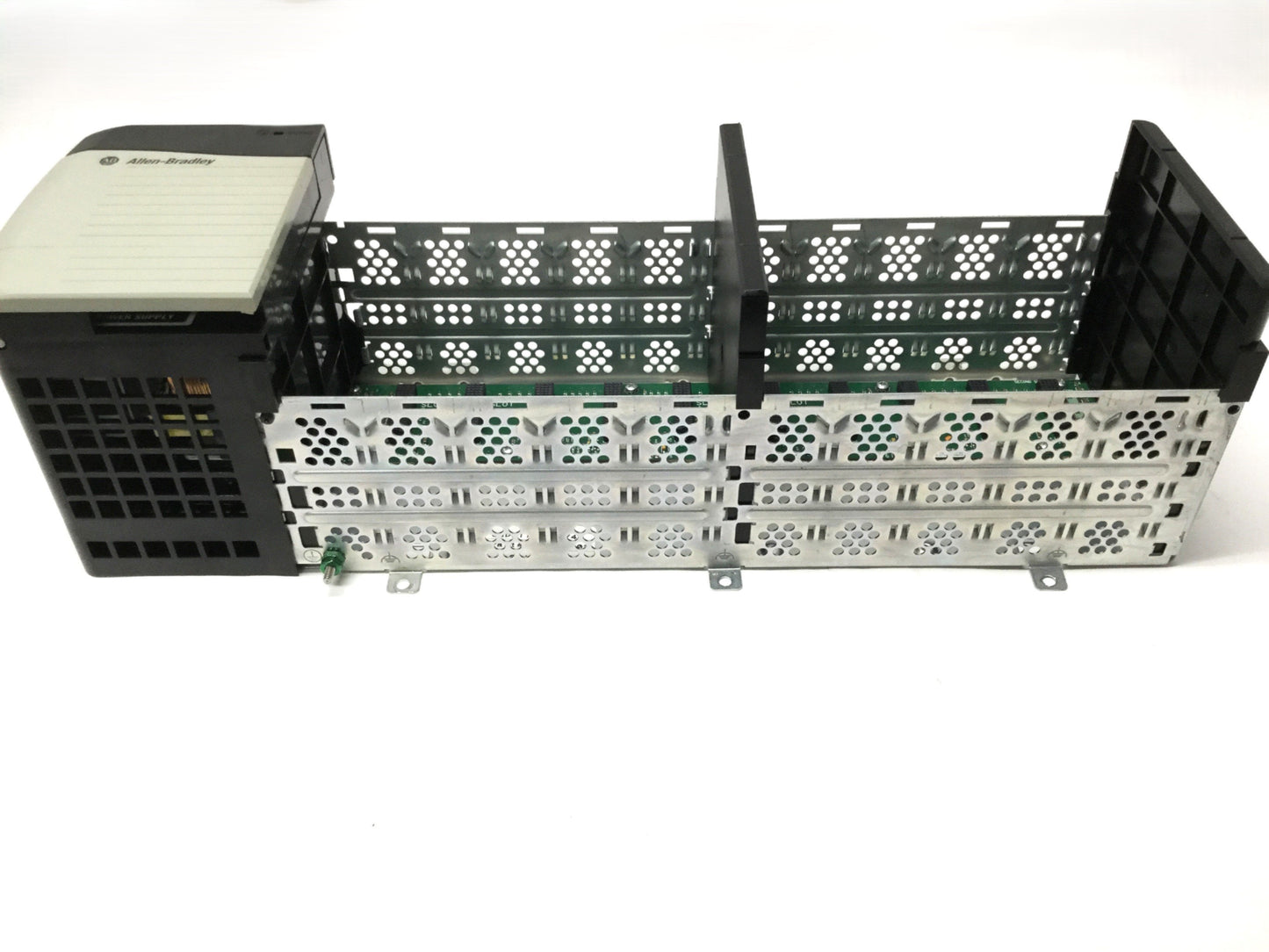Used Allen Bradley 1756-PA72/C ControlLogix PLC Power Supply w/ A10 Rack Chassis
