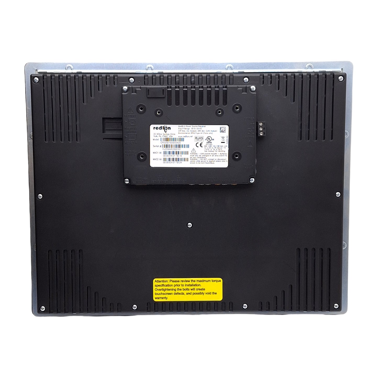 New Red Lion CR30001500000420 Touchscreen HMI, 15in 1024x768 Display, 10-30VDC