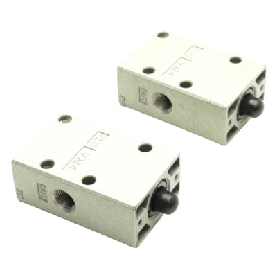New Lot of 2 SMC VM430-01-00 Mechanical Valve, 3 Port, 1.0MPa, Rc 1/8"