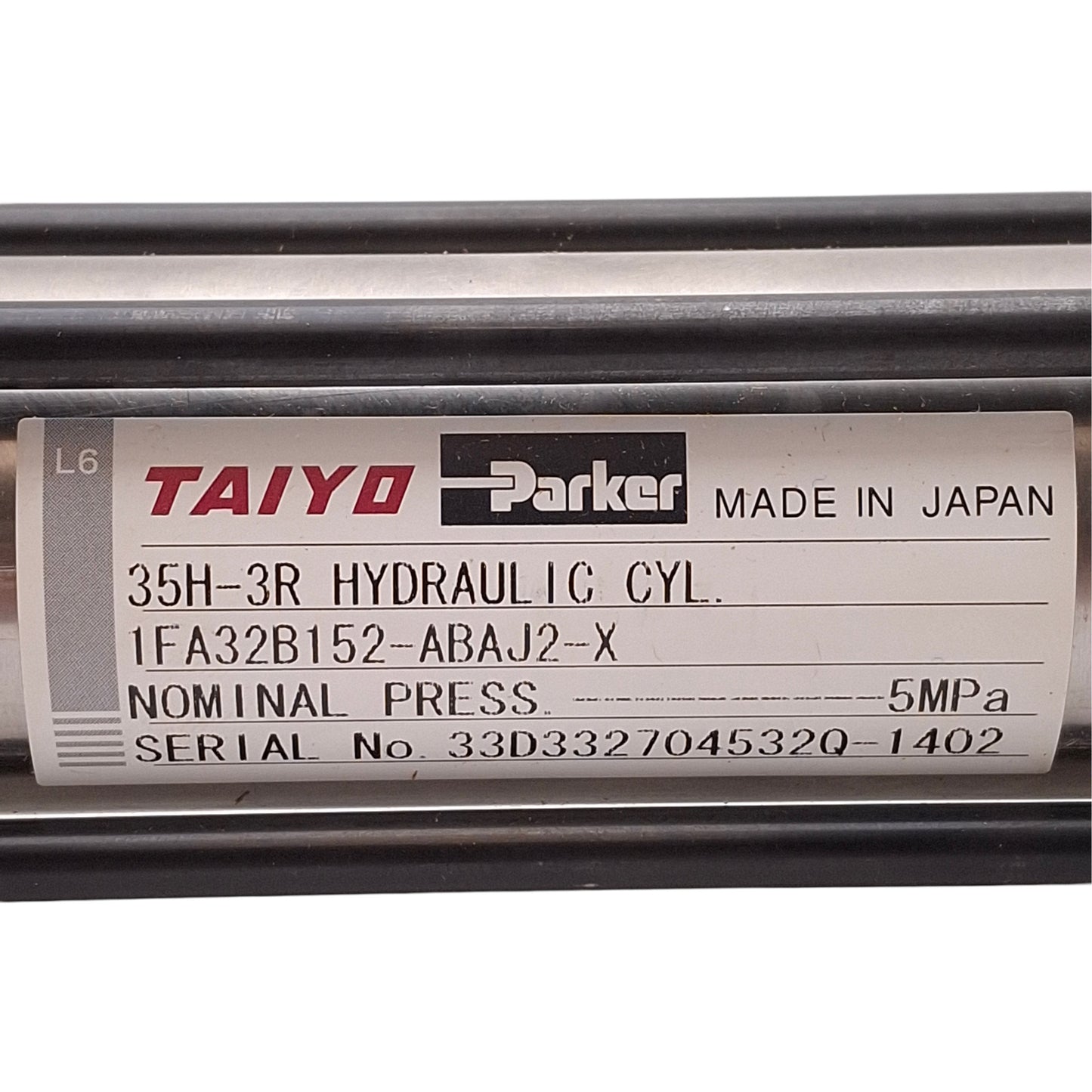 New Taiyo Parker 35H-3R 1FA32B152-ABAJ2-X Hydraulic Cylinder ø32mm Bore 152mm Stroke