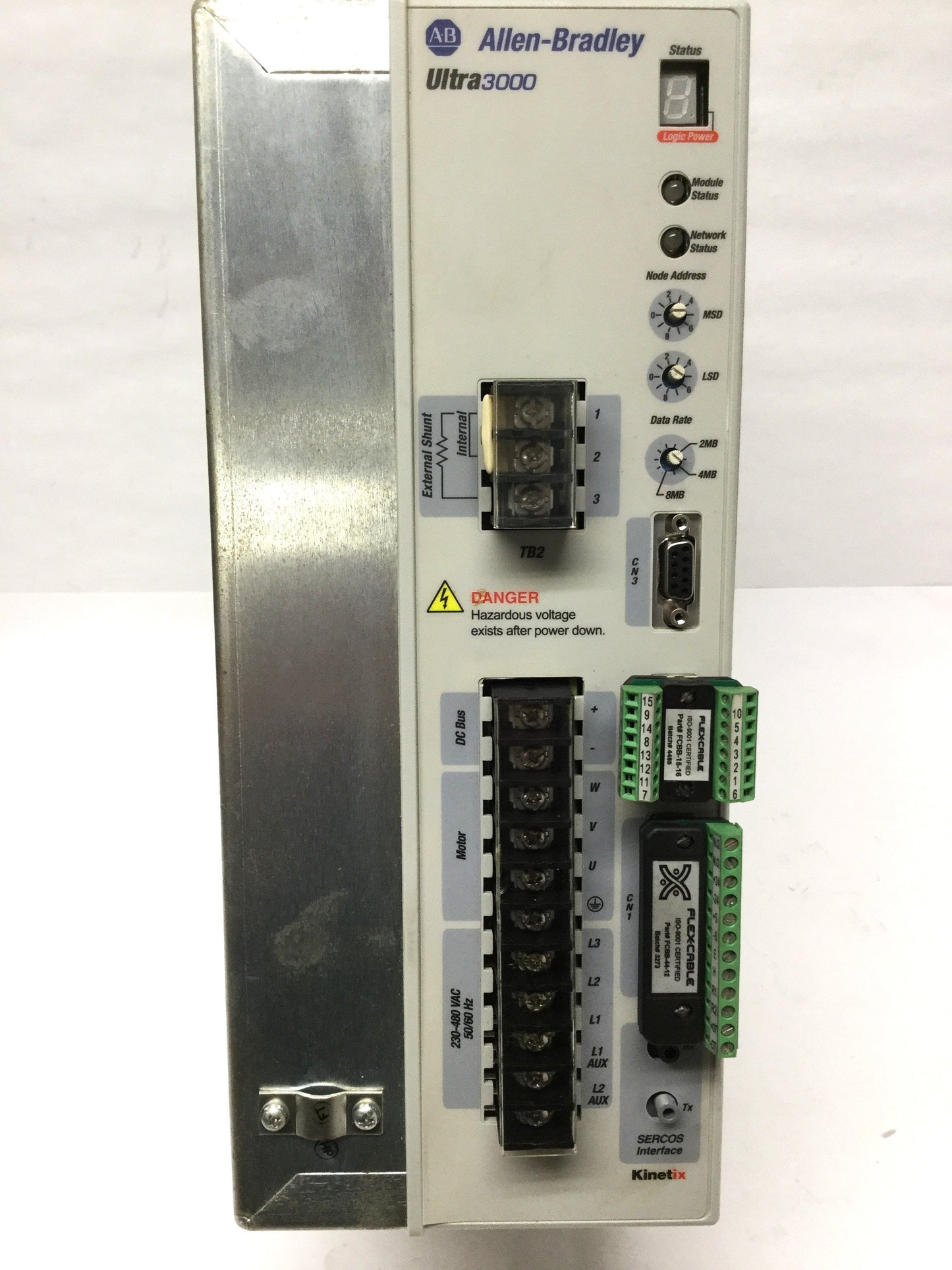 Used Allen Bradley 2098-DSD-HV030-SE V1.6 Ultra3000 Servo Drive 7A 3Ø 230/460V