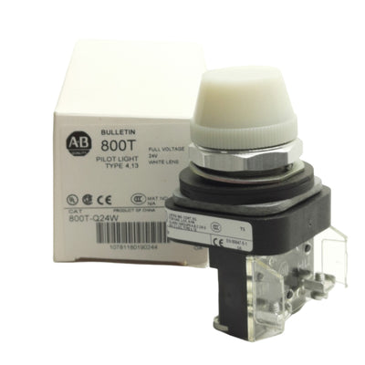 New Allen Bradley 800T-Q24W Pushbutton Pilot Light, 30mm, 24VAC/DC, White