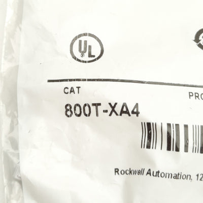 New Allen Bradley 800T-XA4 Pushbutton Contact Block, 2N.C., 10A 600V, 30mm
