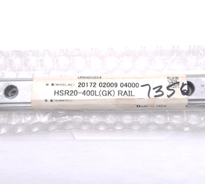 New THK HSR20-400L(GK) Linear Motion Guide Rail, 400 x 20mm Rail, 60mm Pitch