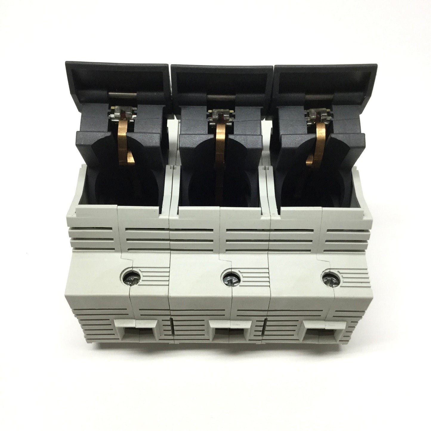 Used Allen Bradley 1492-FB3J60-L Class J Fuse Holder, 3-Pole, 600V 60A, LED Indicator