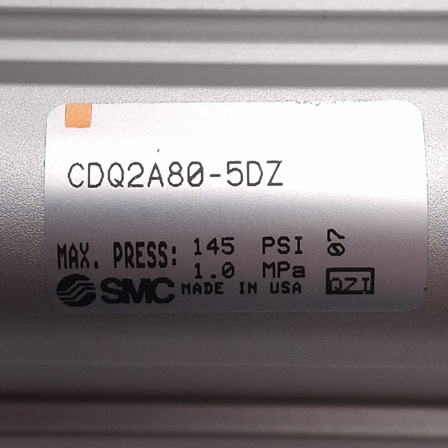 Used SMC CDQ2A80-5DZ Compact Cylinder, ø80mm Bore, 5mm Stroke, 1.0MPa, Rc3/8