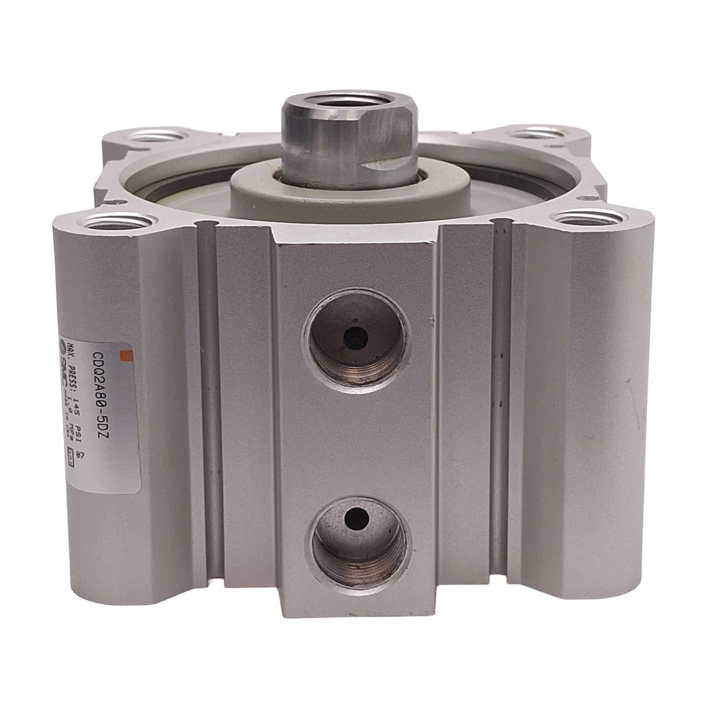 Used SMC CDQ2A80-5DZ Compact Cylinder, ø80mm Bore, 5mm Stroke, 1.0MPa, Rc3/8