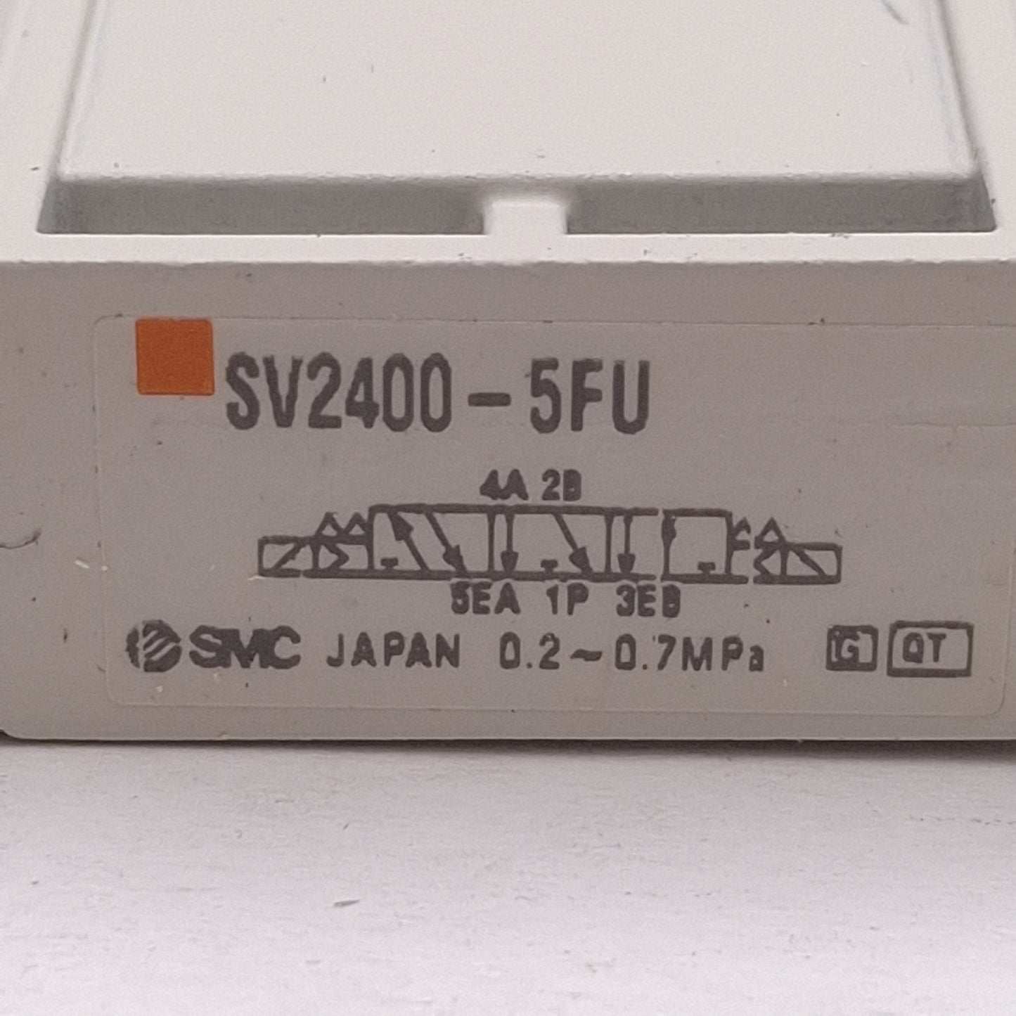 Used Lot of 3 SMC SV2400-5FU Solenoid Valve, 3-Pos Exhaust Center, 0.7MPa, 24VDC Coil
