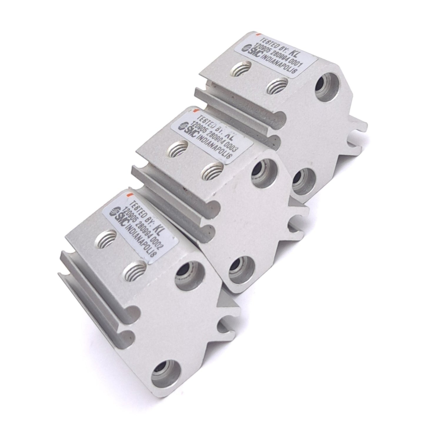 Used Lot of 3 SMC CDQ2B12-5SMZ Compact Cylinders, ø12mm Bore, 5mm Stroke, M5, 1.0MPa