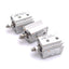 Used Lot of 3 SMC CDQ2B12-5SMZ Compact Cylinders, ø12mm Bore, 5mm Stroke, M5, 1.0MPa