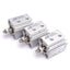 Used Lot of 3 SMC CDQ2B12-5SMZ Compact Cylinders, ø12mm Bore, 5mm Stroke, M5, 1.0MPa