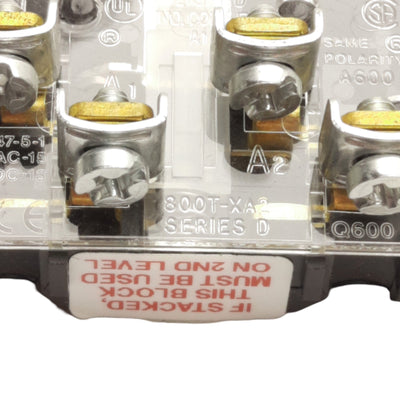 New – Open box Allen Bradley 800T-XA2 Pushbutton Contact Block, 2NO, 600V 10A, 30mm Size
