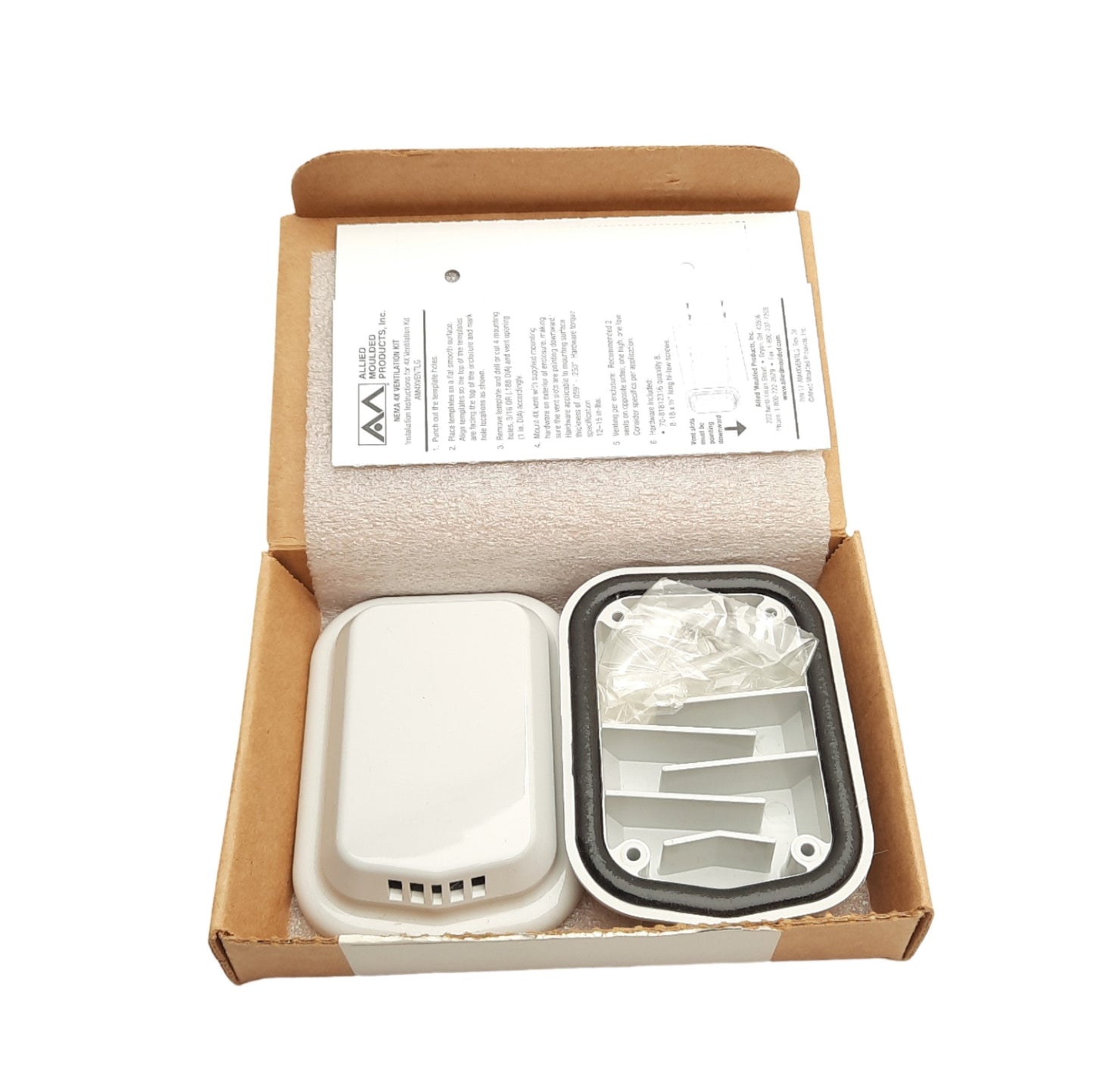 New Allied Products AMVENT4XLG Enclosure Ventilation Kit 4.17in x 2.96in Dimensions