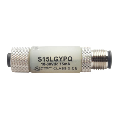 New Banner S15LGYPQ Sensor Status Indicator, M12 4-Pin Male, M12 5-Pin Female, 30VDC