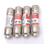 Used Lot of 4 Littelfuse KLDR-010 Class CC Fuses, 10A 600VAC, 200kA Interrupt