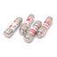 Used Lot of 4 Littelfuse KLDR-010 Class CC Fuses, 10A 600VAC, 200kA Interrupt