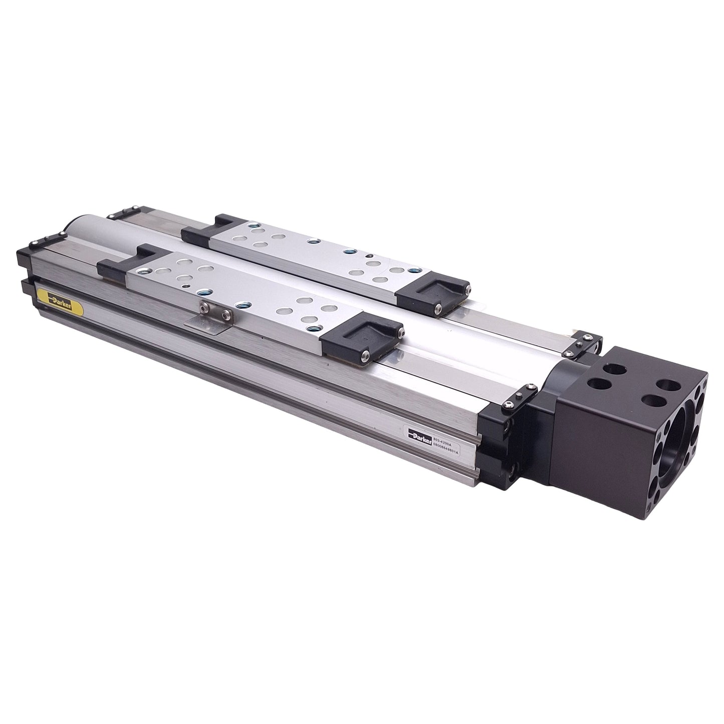 Used Parker 404100XRMSD2H1L1C1M2 Linear Actuator, 5mm Lead, 100mm Travel, SM 16