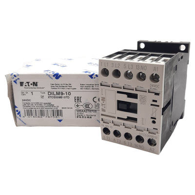 New Eaton XTCE009B10TD Contactor, 3-Pole 1 NO, 690VAC/250VDC 20A Contact, 24VDC Coil