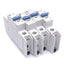 Used Lot of 4 Allen Bradley 1489-A1C100 Circuit Breakers, 1-Pole, 10A, 277VAC/48VDC