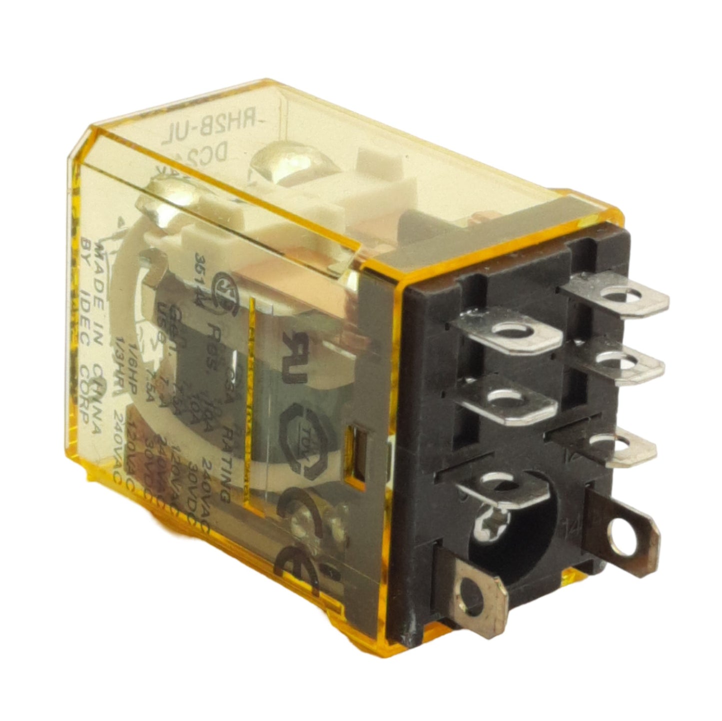 New Lot of 2 IDEC RH2B-UL Ice Cube Plug-In Relays DPDT, 300V 10A Contact, 24VDC Coil