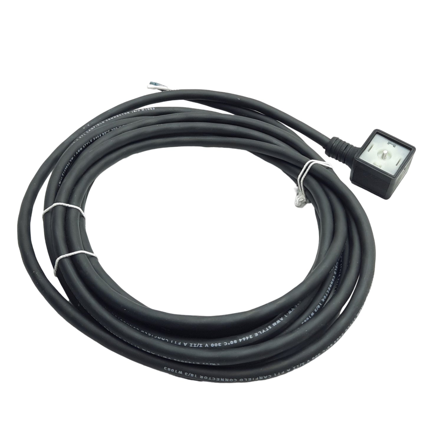 New Canfield Connectors CP-5J6F4-000-US0A-010 Solenoid Cable, 18mm DIN A, 2+DG