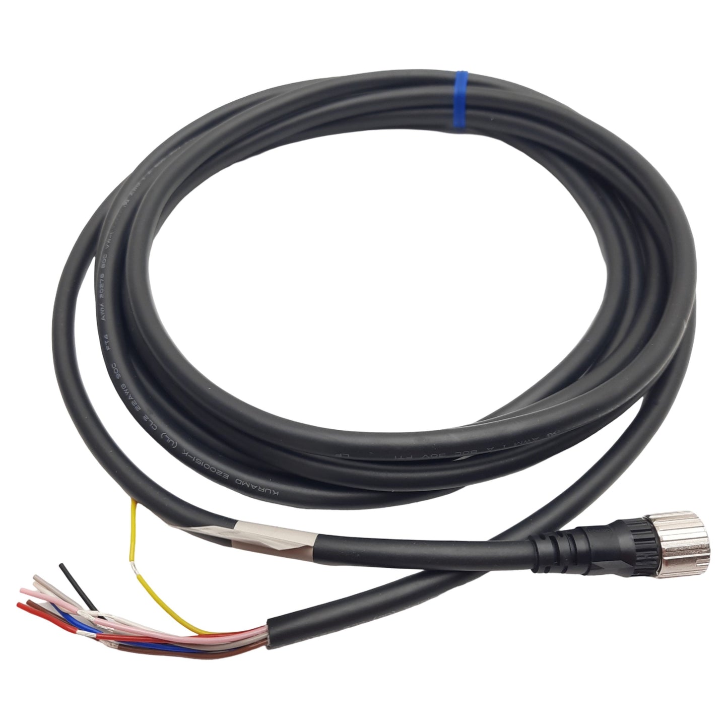 New Omron F39-JG3A-D Cordset, M12 8-Pin Straight Female to 8-Wire Flying Leads, 3m