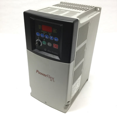 Used Allen Bradley 22B-E012N104 PowerFlex 40 AC Variable Frequency Drive 10HP 600V 3Ø