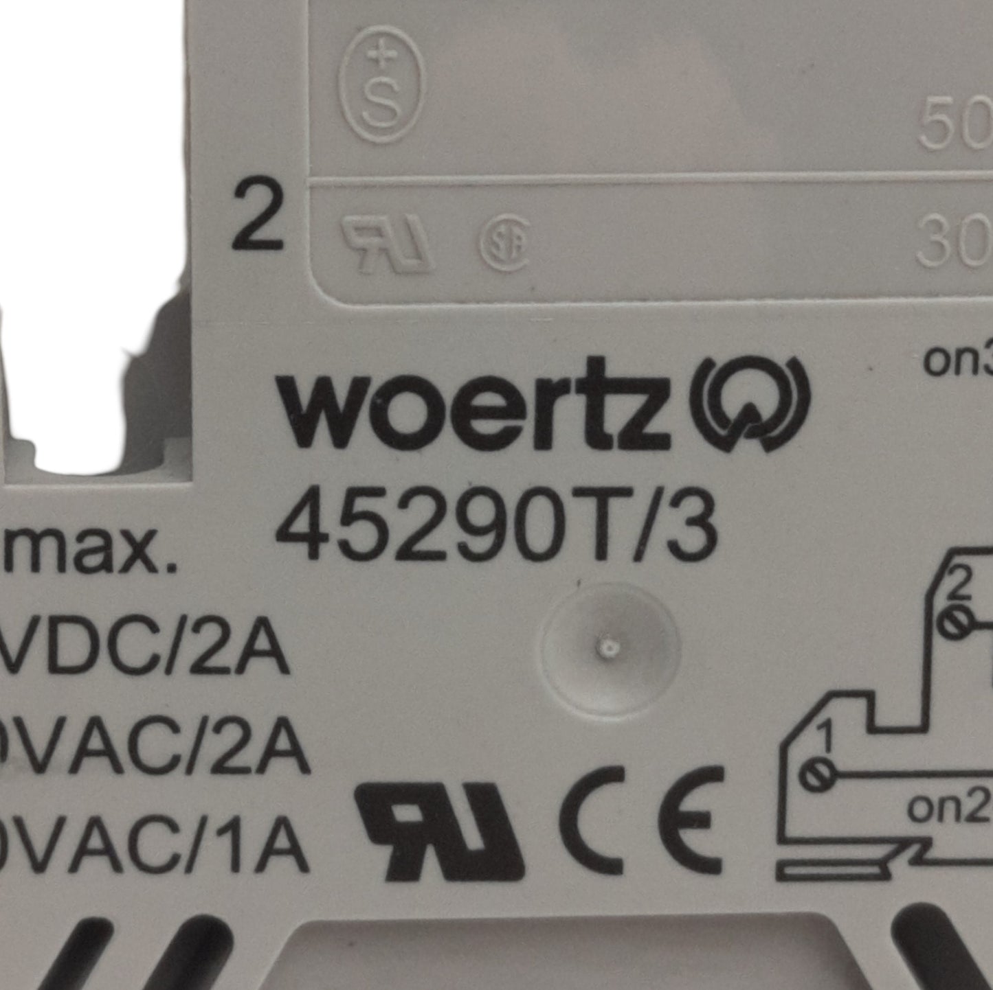 New Woertz 45290T/3 Selector Switch Terminal Block, 3-Pos 2-P, 250VAC 28VDC 2A Max