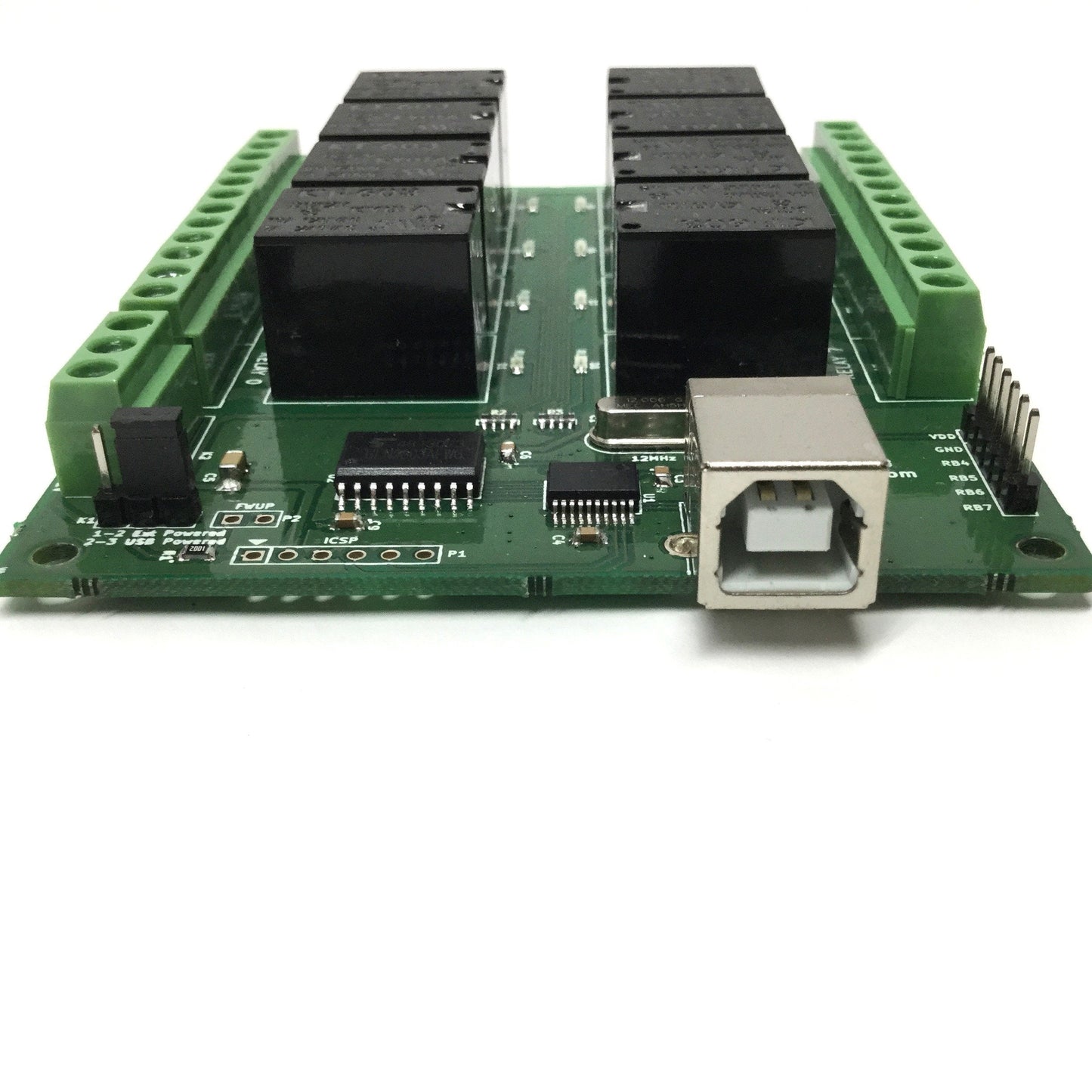 Used Numato RL80001 8-Channel USB Relay Module 12VDC Coil, SPDT 10A/7A 120/240VAC