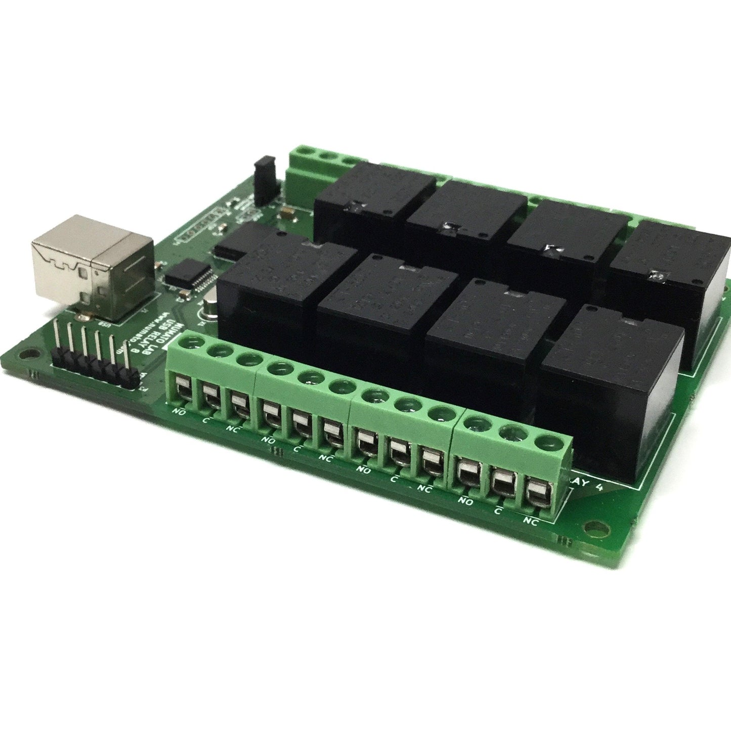 Used Numato RL80001 8-Channel USB Relay Module 12VDC Coil, SPDT 10A/7A 120/240VAC